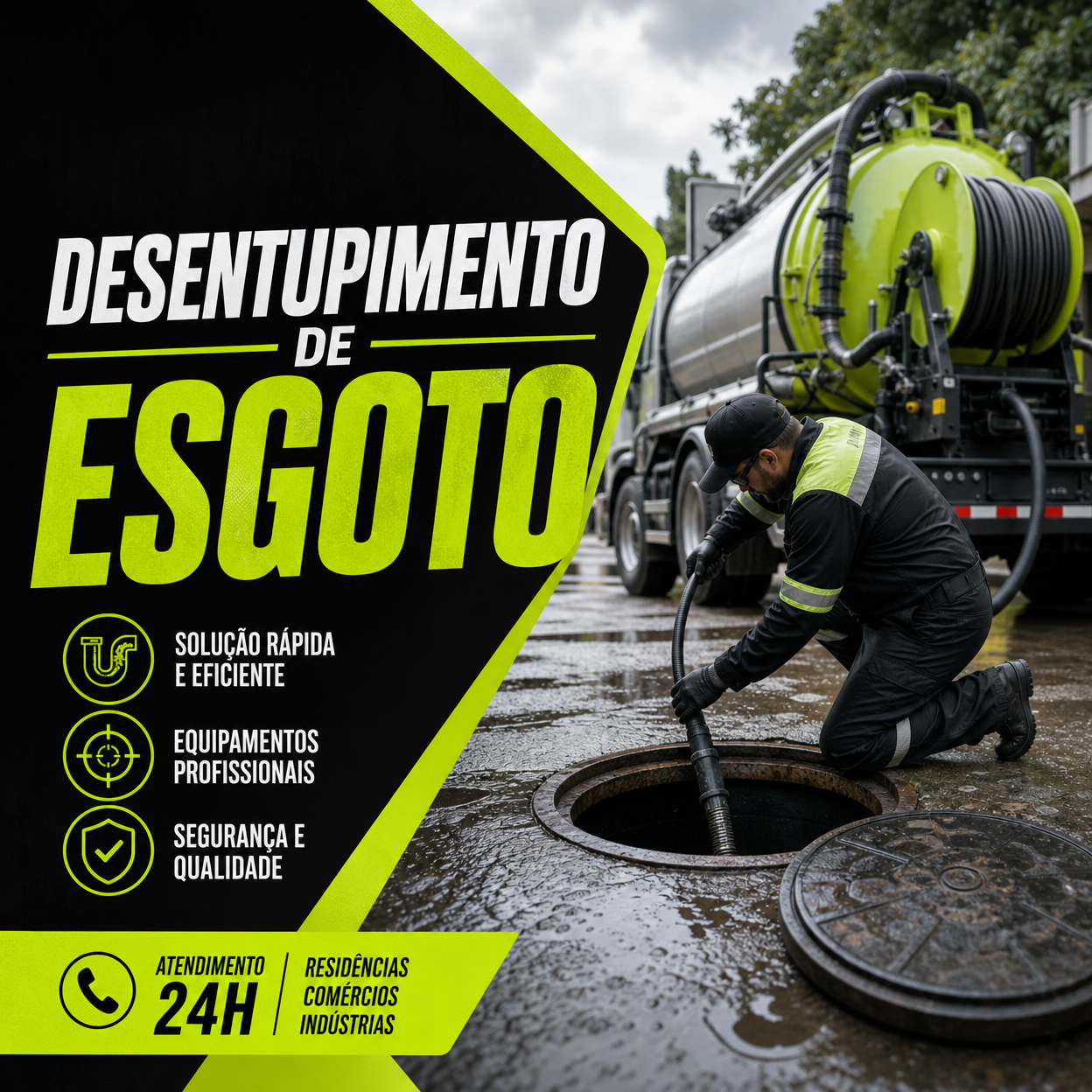 Desentupimento de esgoto em Patrocínio MG